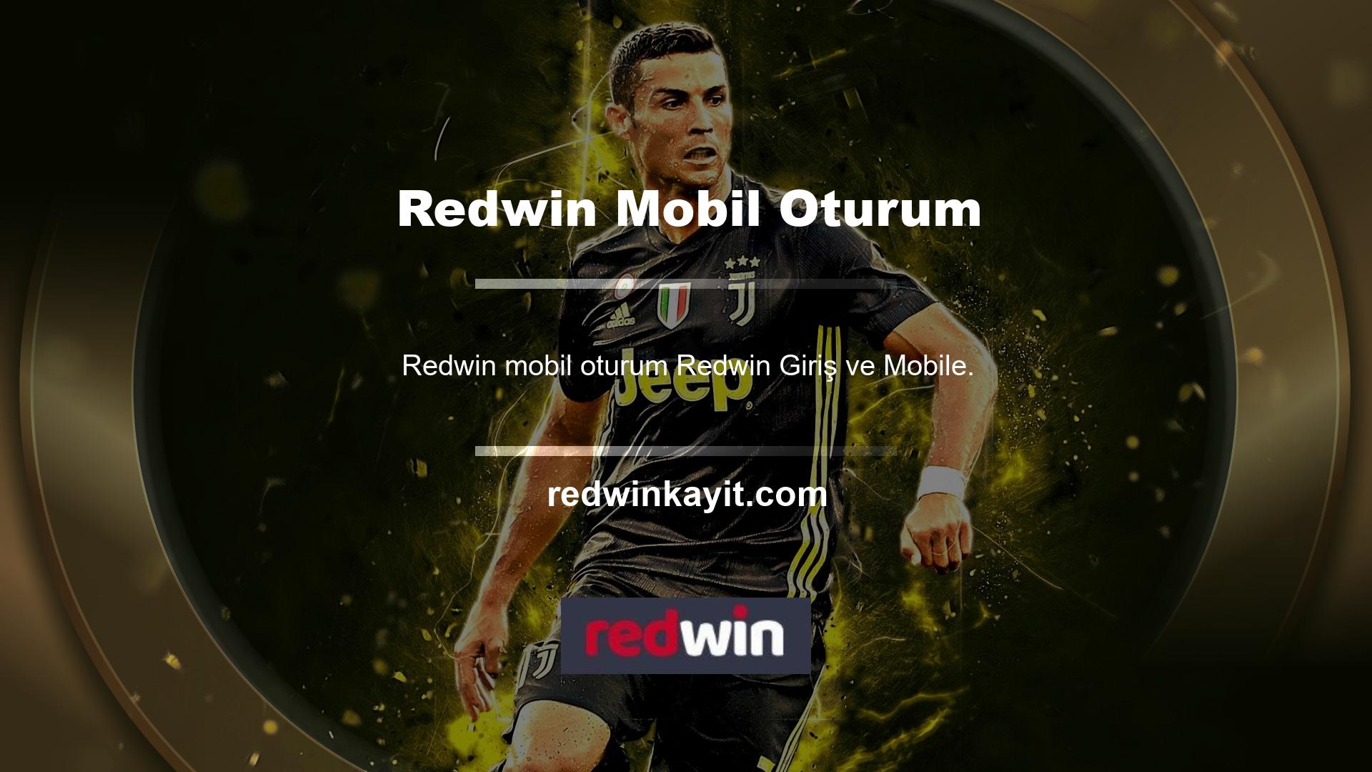 Oturum açtığınızda ve Mobil Redwin Oturum Açma sırasında, sol üst köşedeki Mobil sekmeye tıklayarak siteye telefonunuzdan veya tabletinizden kolayca erişebilirsiniz